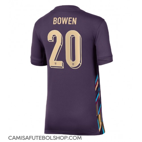 Camisa de time de futebol Inglaterra Jarrod Bowen #20 Replicas 2º Equipamento Feminina Europeu 2024 Manga Curta